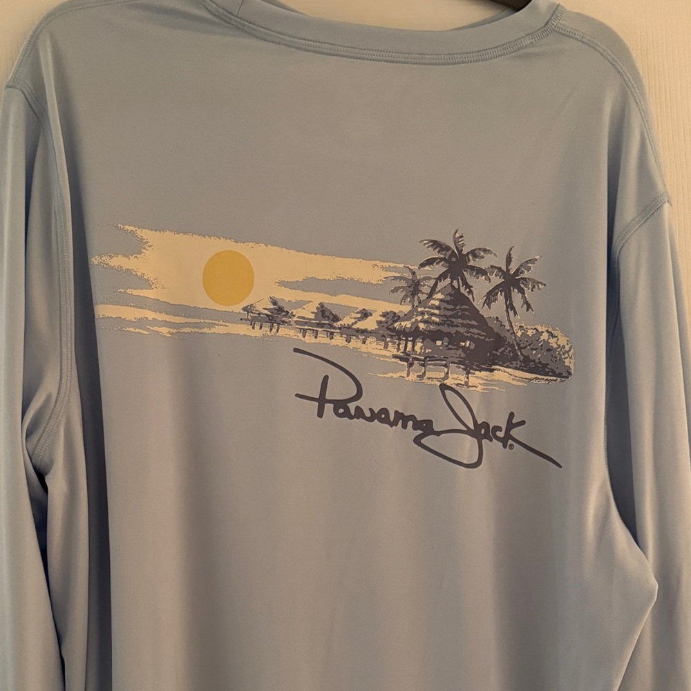Men's Sky Blue Long Sleeve Tee - Picture 2 of 3